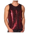 thumbnail image 1 of Fgnfyis Men's Stylish Sleeveless Tank Top for Active Trendy Sparkly Vest for Casual Wear and Fitness Activities Men Tank Tops Red XXL, 1 of 9