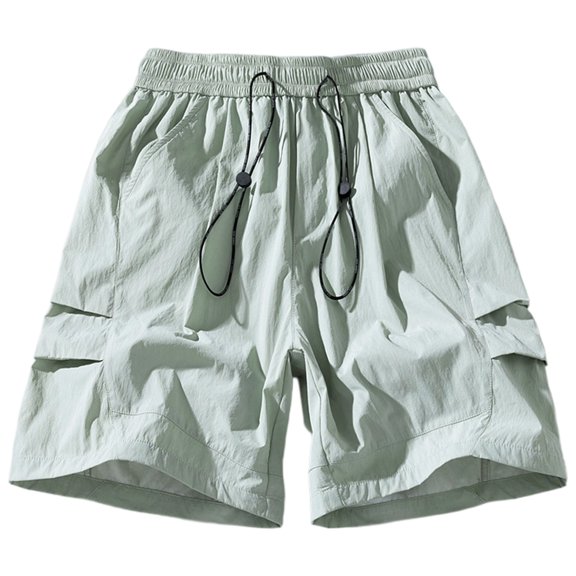 Fgnfyis Men's Summer Loose Pocket Shorts Are Casual and Comfortable Breathable Sports Shorts Mens Casual Shorts Light Gray L