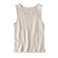 thumbnail image 1 of Fgnfyis Men's Tank Tops Summer Casual Breathable Loose Fit Retro Linen Undershirts Stylish Comfortable Vests for Everyday Wear Mens Tank Tops Beige XXXL, 1 of 3