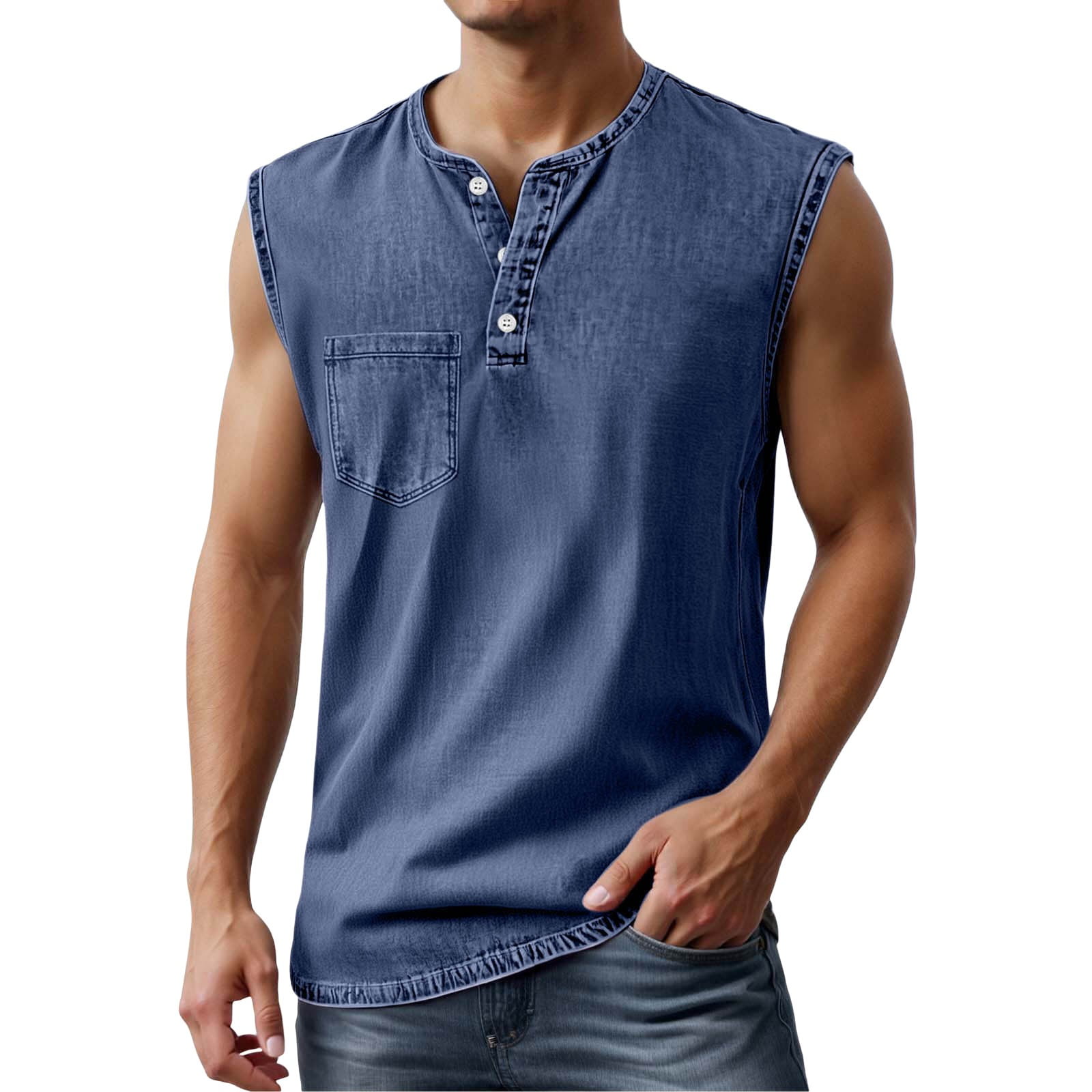 Fgnfyis Men's Tank Tops for Every Day Casual Wear Sleeveless Stylish ...