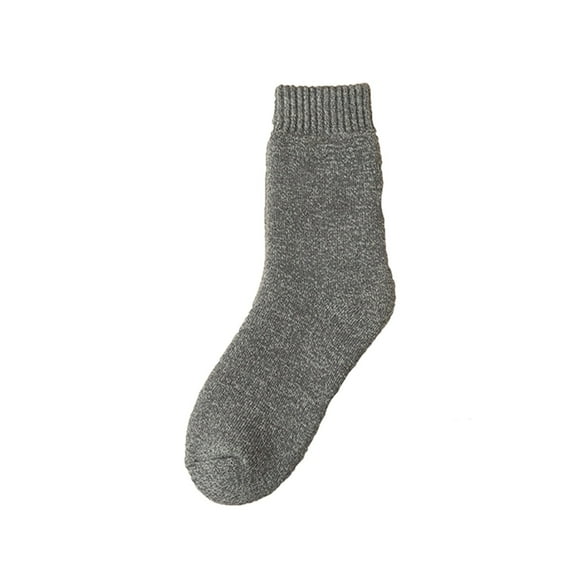 Fgnfyis Men's Thermal Winter Socks Heavy Duty Outdoor Hiking Crew Boots Soft Warm Insulated Cold Weather Footwear Grey One Size