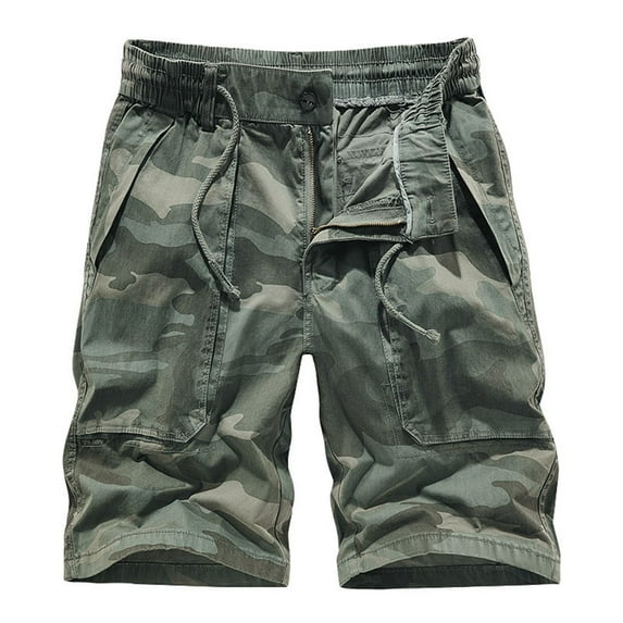 Fgnfyis Men's Wash Cargo Pants Men's Summer Day Cargo Loose Casual Pants Men's Elastic Waist Stretch Cargo Shorts Men Mens Shorts Grey 34