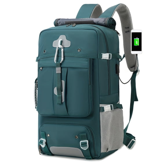 Fgnfyis Mens Backpack Large Capacity Hiking Outdoor Camping Water Men Travel Daypack Backpack for Women Blue_001