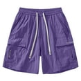 thumbnail image 1 of Fgnfyis Mens Cargo Sweat Shorts Casual Drawstring Elastic Waist Athletic Workout Gym Jogger Shorts Summer Sport Short Pockets Shorts for Men Grey XXL, 1 of 2