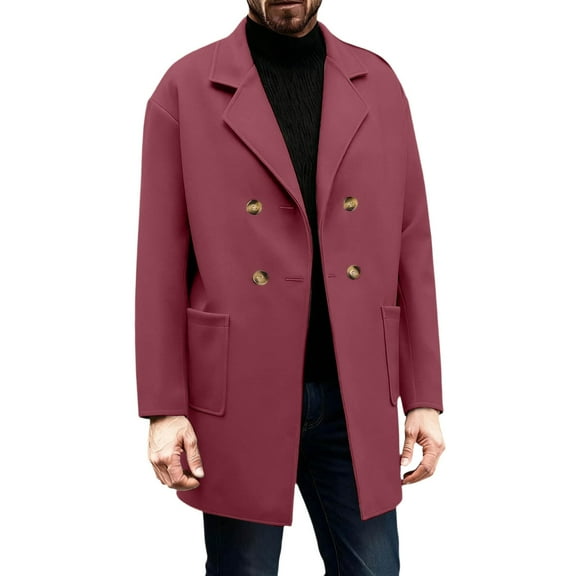 Fgnfyis Mens Coat Outdoor Casual Wool Blend Anorak Jacket for Versatile Wear Stylish and Functional Design for Everyday Adventures Jacket for Men RD1 S