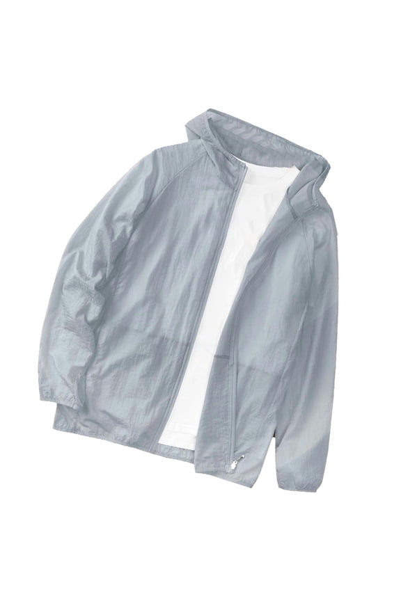 Mens Coats Lightweight Outdoor Casual Jacket for Spring and Summer Everyday Comfort Stylish Solid Color Design Mens Jackets Grey M