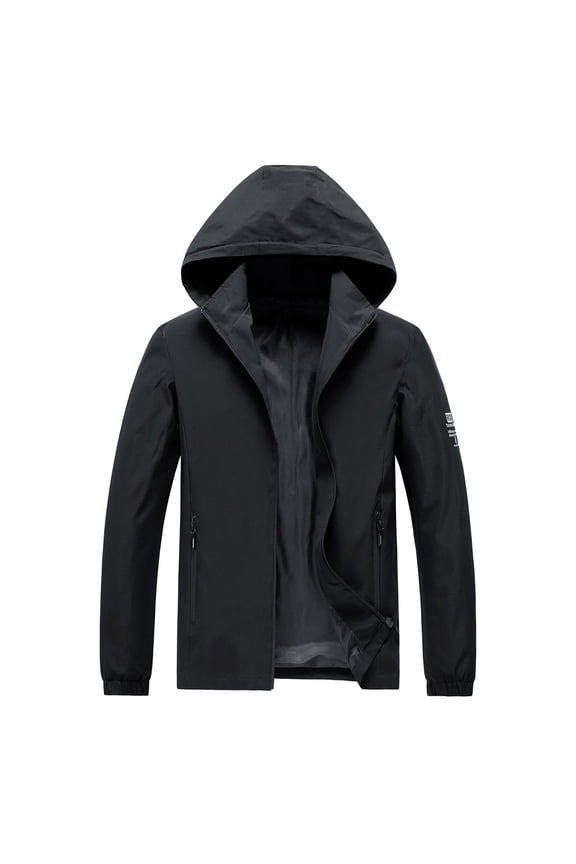 Mens Coats Spring Autumn Thin Modern Trend Baseball Jacket Jacket for Men Black L