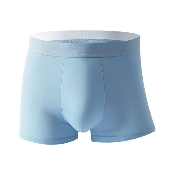 Fgnfyis Mens High Waist Briefs Oversized Loose Breathable Comfortable Underpants Underwear for Men Light Blue XXXL