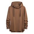thumbnail image 1 of Fgnfyis Mens Hooded Sweatshirt Casual Long Sleeve Drawstring Knit Pullover Hoodies Mens Hoodies Khaki XXXXL, 1 of 4