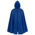 thumbnail image 1 of Fgnfyis Mens Jacket Halloween Hooded Cape Shawl Robe Cloak Performance Mens Coats Blue One Size, 1 of 4