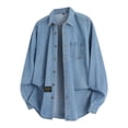 thumbnail image 1 of Fgnfyis Mens Jacket Mens Loose Long Sleeved Denim Jacket Casual Outerwear for Everyday Wear Winter Coats for Men Blue XXXL, 1 of 4