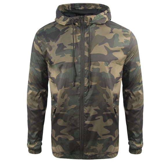 Fgnfyis Mens Jacket Spring Autumn Leisure Sports Mesh Breathable Hooded Jacket Coat Long Sleeve Lightweight Activewear Mens Winter Coats CE2 XL
