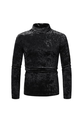 Mens Jacket Winter Velvet Stand Collar Long Sleeve Base Layer Shirt Thermal Underwear Top for Cold Weather Coats for Men Black XL