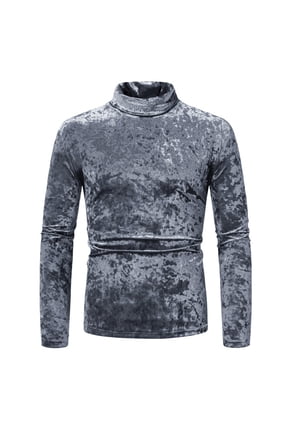 Mens Jacket Winter Velvet Stand Collar Long Sleeve Base Layer Shirt Thermal Underwear Top for Cold Weather Coats for Men Silver M