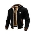thumbnail image 1 of Fgnfyis Mens Jackets Casual Stylish Hooded Jacket Warm Winter Casual Coat Soft Thermal Lined Outerwear for Fall Season Mens Winter Coats Black XXXXL, 1 of 3