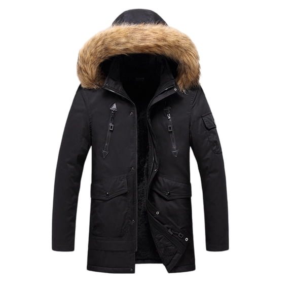 Fgnfyis Mens Jackets Lightweight Casual Jacket Outdoor Windbreaker Softshell Lined Hooded Sport Coat for Hiking Travel Mens Winter Coats Black L