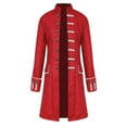 thumbnail image 1 of Fgnfyis Mens Jackets Overcoat Jacquard Weave Stand Collar Long Sleeve Retro Coat Performance Mens Winter Coats Red XXL, 1 of 4