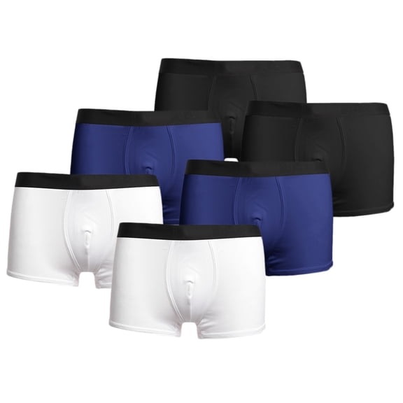 Fgnfyis Mens Mid Rise Underwear Combination Breathable Shorts Swimming Trunks Men's Boxer Briefs Dark Blue S