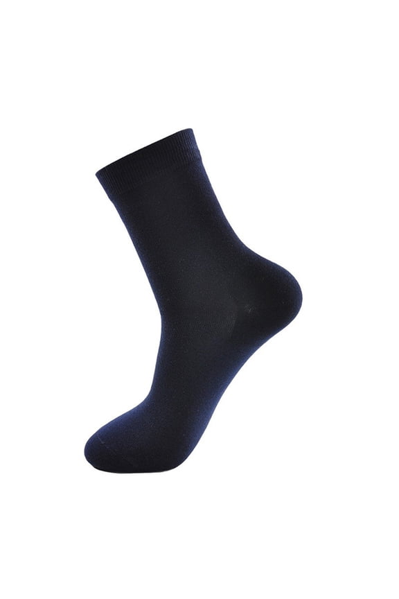 Mens Socks Polyester Half Cushion Mid Crew Socks 1pack Moisturizing Heel Protection Comfortable Navy