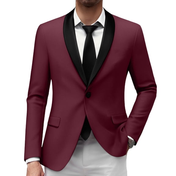 Fgnfyis Mens Suit Jacket Autumn and Winter Mens Long Sleeved Lapel Letter Printed Button Fashion Casual Coat Jacket Business Suit Coats for Men XXL