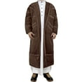 thumbnail image 1 of Fgnfyis Mens Winter Coat Thick Robe Winter Jacket with Pockets Warm Outerwear Long Coat for Cold Weather Comfort Mens Jackets Coffee 4, 1 of 5