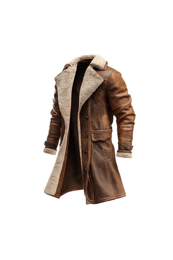 Mens Winter Coat Winter Solid Knit Collar Anorak Coat for Daily Wear Classic Style Outerwear for Cold Weather Men's Winter Coats Brown XL