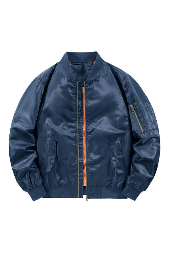 Mens Winter Coats Spring Autumn Leisure Stand Collar Air Force Ma 1 Flight Jacket Mens Jackets BU1 S