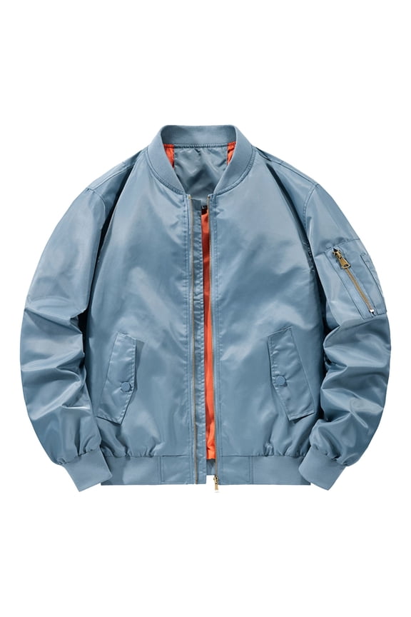 Mens Winter Coats Spring Autumn Leisure Stand Collar Air Force Ma 1 Flight Jacket Mens Jackets BU2 M