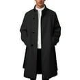 thumbnail image 1 of Fgnfyis Mens Winter Coats Winter Anorak Jacket Warm Lined Stand Collar Wool Blend Outerwear Coat for Cold Weather Mens Jackets Black XXXL, 1 of 6