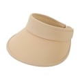 thumbnail image 1 of Fgnfyis Mens Womens Twill Clip On Sports Visor Sun Hat Adjustable Outdoor Tennis Beach Cap Beige One Size, 1 of 6