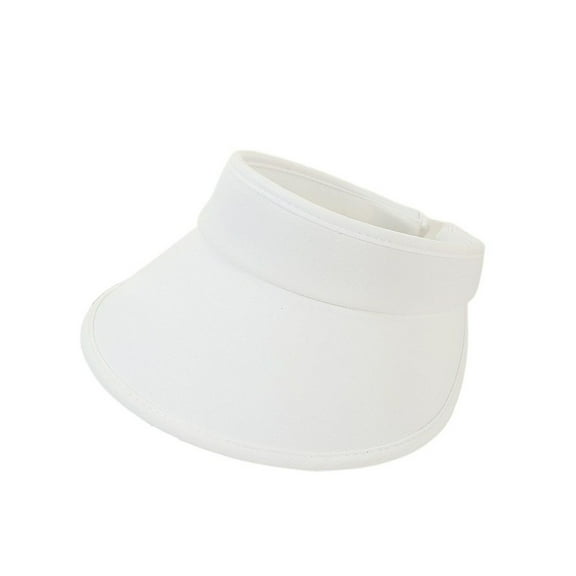 Fgnfyis Mens Womens Twill Clip On Sports Visor Sun Hat Adjustable Outdoor Tennis Beach Cap White One Size
