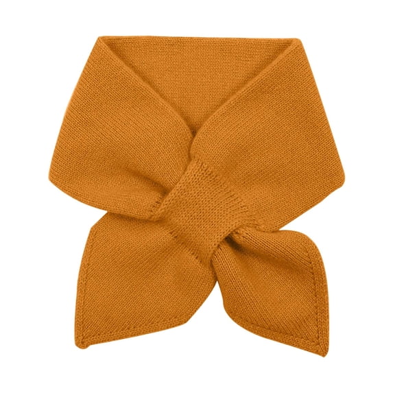 HJYCHN Neck Warmer Knitted Loop Scarf Thermal Lined Collar Cold Weather Neck Wrap Women's Fashion Scarves Yellow One Size