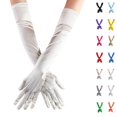 thumbnail image 1 of Fgnfyis Opera Dance Elbow Length Finger 1920s Bridal Long Satin Womens Formal Party Gloves for Women Accessories Beige, 1 of 3