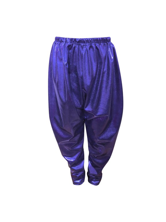 Pants Girls Kids Girls Boys Metallic Harem Dance Pants Loose Fit Modern Hop Streetwear for Kids Girls Trousers Blue 13-14 Years