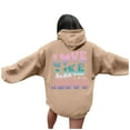 thumbnail image 1 of Fgnfyis Printed Hooded Sweatshirt Funny Design Pullover Long Sleeve Hoodie for Daily Wear Comfortable Loose Fit Soft Khaki XXL, 1 of 7