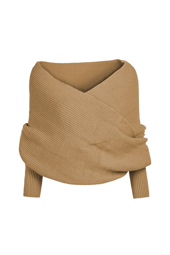 Scarf Knitting Wool Warm Outdoor Ladies Womens Wraps Multifunctional Scarf Shawl Brown