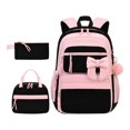 thumbnail image 1 of Fgnfyis School Backpack with Lunch and Pencil Three Piece Bundle Kids Backpack for School Pink, 1 of 5
