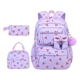 thumbnail image 1 of Fgnfyis School Backpack with Lunch and Pencil Three Piece Bundle Kids Backpack for School Purple, 1 of 6