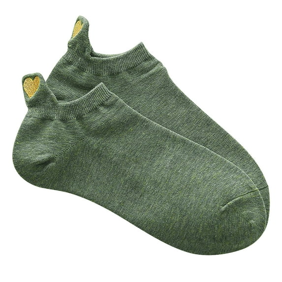 Fgnfyis Short Women Heart Sport Socks for Women Casual Irregular Fashion Ankle Socks Cute Pattern Daily Wear Green