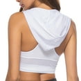 thumbnail image 1 of Fgnfyis Sleeveless Tops for Women Women's Hoodie Style Sleeveless Sports Tank for Yoga Running Gym Fitness Women Tops White XL, 1 of 7