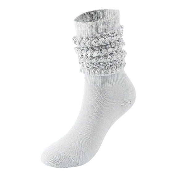 Fgnfyis Slouch Socks Women Thigh High Boot Socks Soft Scrunch Knee High Stockings Fashionable Cozy Dark Gray