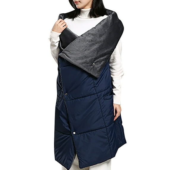 Fgnfyis Smart USB Heated Wrap Blanket Soft Warm Quilt For Full Body Comfort In Winter Blue One Size