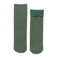 thumbnail image 1 of Fgnfyis Snow Socks for Women Lined Soft Velvet Slim Thermal Socks Winter Warm Floor Socks with Vertical Dark Green One Size, 1 of 5
