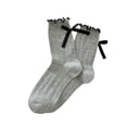 thumbnail image 1 of Fgnfyis Socks for Women Bow Socks Dress Breathable Soft Girls Ankle Socks with Heel Bow for Mary Janes Grey, 1 of 5