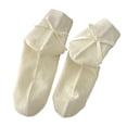 thumbnail image 1 of Fgnfyis Socks for Women Cute Bow Solid Color Mid Tube Stacked for Girls Everyday Comfort Soft Light Yellow, 1 of 3