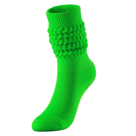 Fgnfyis Socks for Women Pulled Stacked Mid High Tube Socks Comfortable for Boots and Casual Green