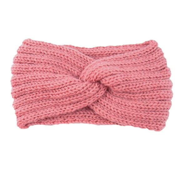 Fgnfyis Soft Stretch Ear Warmer Headband Women Winter Cable Knit Headbands for Warmth and Style Cozy And Deep Pink