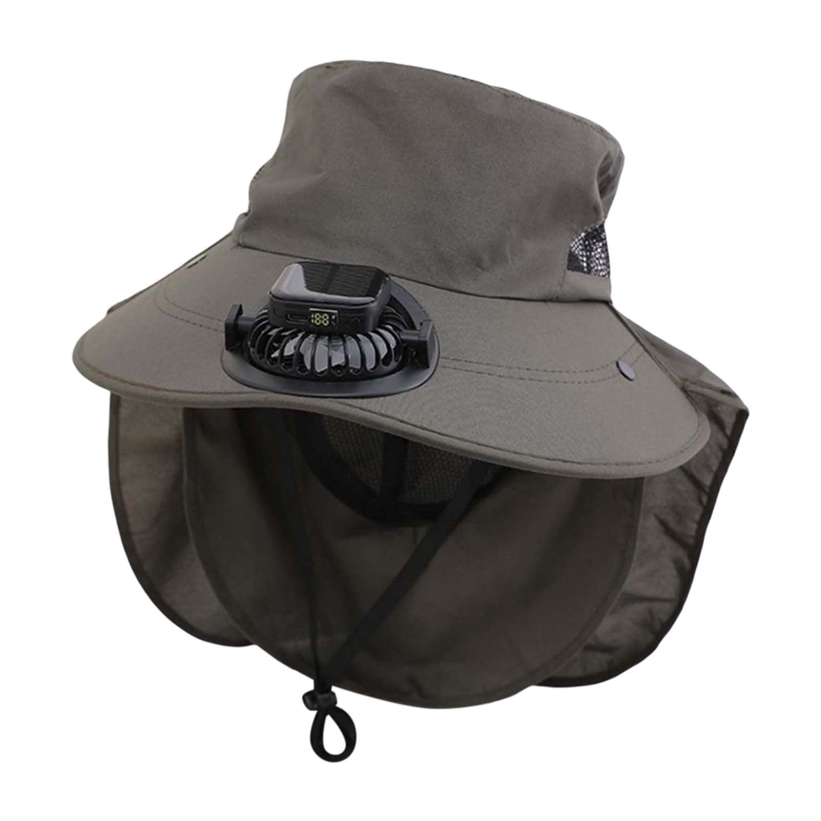Fgnfyis Solar Fan Powered Bucket Hat UPF50+ Wide Brim …