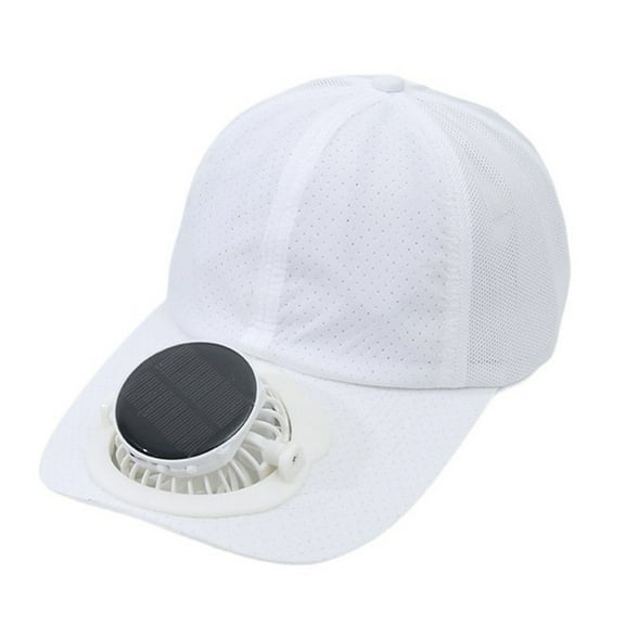 Fgnfyis Solar Powered Fan Sun Hat for Outdoor Activities Wide Brim Breathable Design for Women and Men White One Size