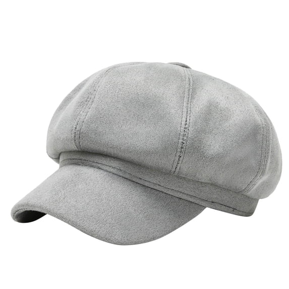 Fgnfyis Solid Color Eight Panel Beret Hat for Small Face Versatile Daily Fashion Autumn Winter Womens Hats Grey